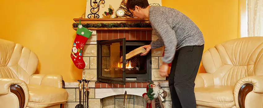 Rusted Metal Fireplace Restoration in Upper Arlington, Ohio